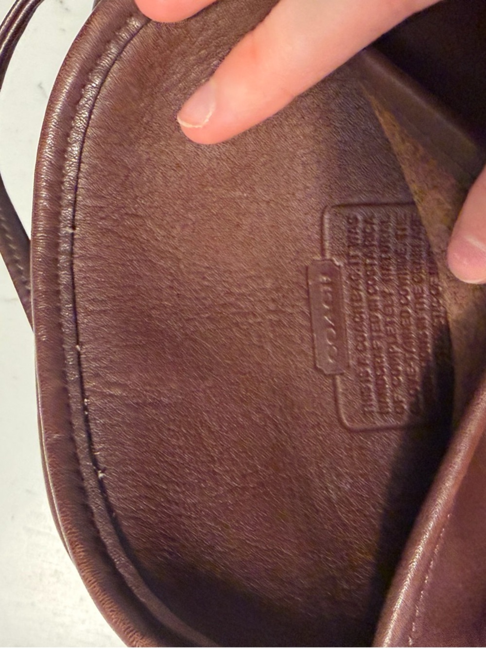 Coach Leather Crossbody Bag in Dark Brown - Picture 2 of 2